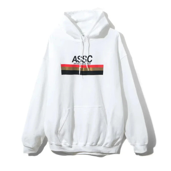 NWOT Anti Social Social Club Type R Hoodie Pullover Oversized Fit White Mens M - Picture 1 of 6